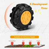 NNECW Kids Excavator Ride On Digger Toy with Safety Helmet