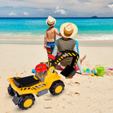 NNECW Kids Excavator Ride On Digger Toy with Safety Helmet