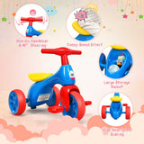 NNECW Toddler Tricycle with Foot Pedals for Kids Baby Infant Blue