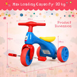 NNECW Toddler Tricycle with Foot Pedals for Kids Baby Infant Blue
