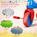 NNECW Toddler Tricycle with Foot Pedals for Kids Baby Infant Blue
