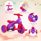 NNECW Toddler Tricycle with Foot Pedals for Kids Baby Infant Pink