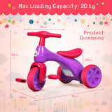 NNECW Toddler Tricycle with Foot Pedals for Kids Baby Infant Pink