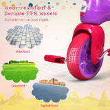 NNECW Toddler Tricycle with Foot Pedals for Kids Baby Infant Pink