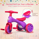 NNECW Toddler Tricycle with Foot Pedals for Kids Baby Infant Pink