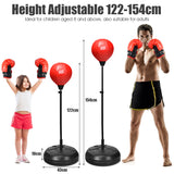 NNECW Punch Boxing Set with Adjustable Height for Children/Adults