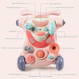 NNECW 3-in-1 Baby Sit-to-Stand Walker with Lights and Music