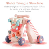 NNECW 3-in-1 Baby Sit-to-Stand Walker with Lights and Music
