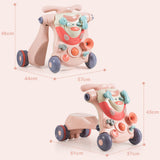 NNECW 3-in-1 Baby Sit-to-Stand Walker with Lights and Music