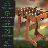 NNECW Folding Foosball Table with 2 Footballs for Game Room & Arcades