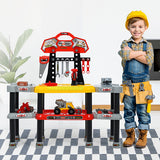 NNECW 121 PCS Toy Tool Play Set with Spacious Double-Tier Design for Toddlers
