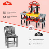 NNECW 121 PCS Toy Tool Play Set with Spacious Double-Tier Design for Toddlers