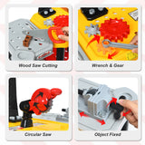 NNECW 121 PCS Toy Tool Play Set with Spacious Double-Tier Design for Toddlers