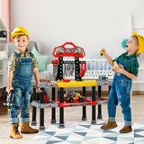 NNECW 121 PCS Toy Tool Play Set with Spacious Double-Tier Design for Toddlers
