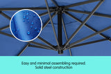 NNEDPE Wallaroo 3m Cantilever Market Outdoor Umbrella - Blue