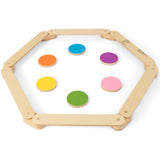 NNECW 15-Piece Wooden Balance Beam & Step Stones for Coordination Development