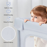NNECW 124cm Foldable Baby Playpen Interactive Activity Center with Balls Pull Rings