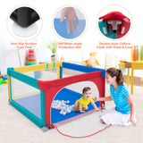 NNECW Baby Playpen Safety Activity Fence with 50 Ocean Balls for Toddlers-Multicolour