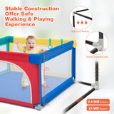 NNECW Baby Playpen Safety Activity Fence with 50 Ocean Balls for Toddlers-Multicolour