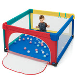 NNECW Baby Playpen Safety Activity Fence with 50 Ocean Balls for Toddlers-Multicolour
