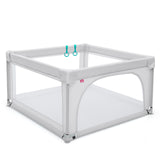 NNECW Baby Playpen Safety Activity Fence with 50 Ocean Balls for Toddlers-Grey