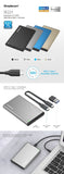NNEDSZ SE221 Aluminium 2.5'' SATA HDD/SSD to USB 3.1 Enclosure Blue
