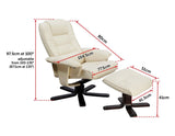 NNEDSZ Leather Massage Chair Recliner Ottoman Lounge Remote