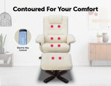 NNEDSZ Leather Massage Chair Recliner Ottoman Lounge Remote