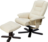 NNEDSZ Leather Massage Chair Recliner Ottoman Lounge Remote