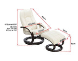 NNEDSZ Leather Massage Chair Recliner Ottoman Lounge Remote