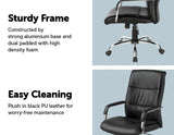NNEDSZ Leather Office Chair Executive Padded Black