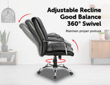 NNEDSZ Leather Office Chair Executive Padded Black