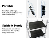 NNEDSZ Non Slip 4 Step Steel Ladder
