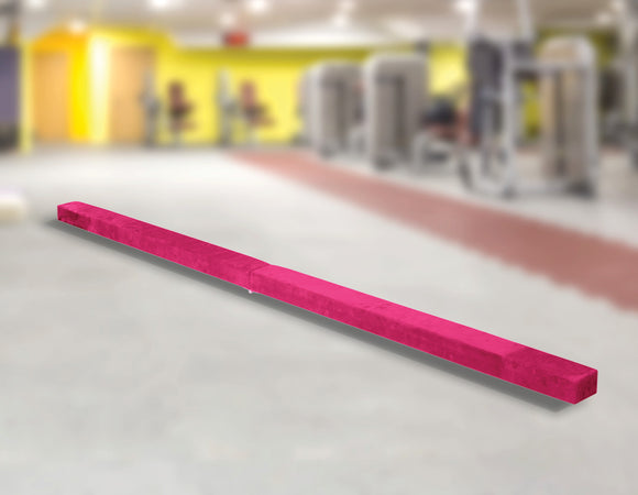 NNEDSZ Gymnastics Folding Balance Beam Pink Synthetic Suede