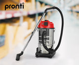 NNEDPE Pronti 1200W Stainless Steel Wet Dry Vacuum Cleaner - 30L