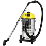 NNEDPE Pronti 30L 1200W Stainless Steel Wet Dry Vacuum Cleaner - Yellow