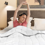NNEDPE Laura Hill Weighted Blanket Heavy Quilt Doona 5Kg - White
