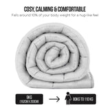 NNEDPE Laura Hill Weighted Blanket Heavy Quilt Doona Queen 9Kg -White