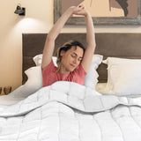 NNEDPE Laura Hill Weighted Blanket Heavy Quilt Doona Queen 9Kg -White