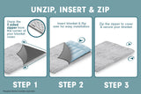 NNEDPE Weighted Blanket Quilt Doona Cover 152 x 203cm Grey