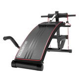 NNEDPE Powertrain Incline Sit-Up Bench with Resistance Bands and Rowing Bar