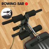 NNEDPE Powertrain Incline Sit-Up Bench with Resistance Bands and Rowing Bar