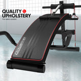 NNEDPE Powertrain Incline Sit-Up Bench with Resistance Bands and Rowing Bar