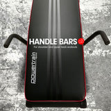 NNEDPE Powertrain Incline Sit-Up Bench with Resistance Bands and Rowing Bar