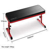 NNEDPE Powertrain Height-Adjustable Exercise Home Gym Flat Weight Bench