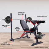 NNEDPE Powertrain Adjustable Weight Bench Home Gym Bench Press - 301