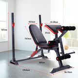 NNEDPE Powertrain Adjustable Weight Bench Home Gym Bench Press - 301