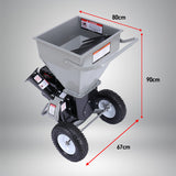 NNEDPE Ducar 8HP Wood Chipper Shredder Mulcher Petrol Silver Black