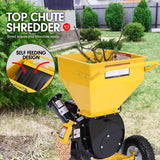 NNEDPE Ducar 8HP Wood Chipper Shredder Mulcher Grinder Petrol Yellow Black