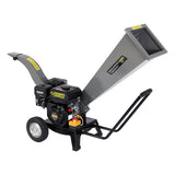 NNEDPE Ducar 7HP Wood Chipper Shredder Mulcher Grinder Petrol Silver